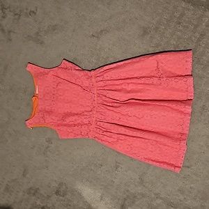 LILLY PULITZER MORRISON DRESS LACE OVERLAY pink size 8